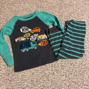 Carter's Teal and Navy Kids Pajama Set